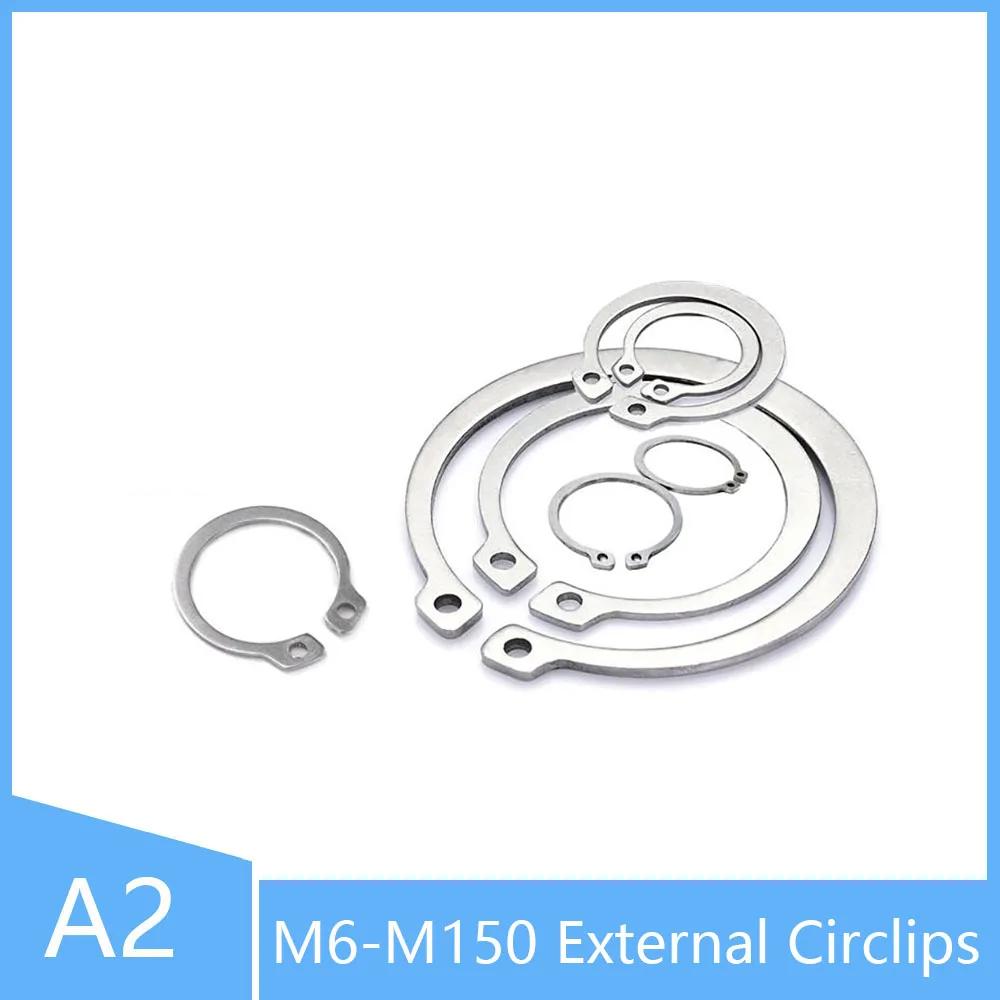 M6 - M150 External Circlips C CLIP A2 304 Stainless Steel Retaining Ring Washer For Shaft Fastener